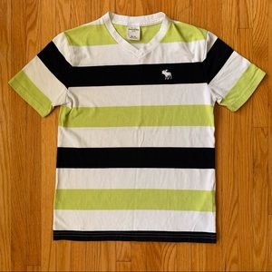 ABERCROMBIE AND FITCH KIDS STRIPED COLOURED T-SHIRT